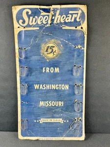 VTG Sweetheart Cardboard Display Sign 15¢ Washington Missouri Advertising - Picture 1 of 9