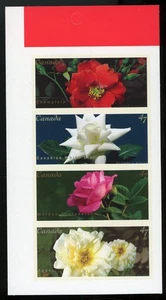 CANADA 2001 MINT BOOKLET PANE, 4 SELF-ADHESIVE STAMPS #1914a, ROSES !! B07 - Picture 1 of 2