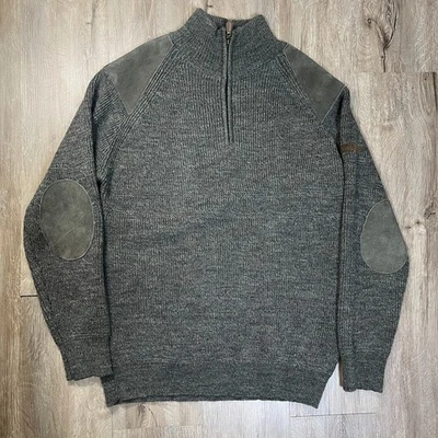 Woolovers Para Hombres L Verde Gris Británico 100% Lana Cazador Tiro Suéter 1/4 Cremallera Foto 1 de 4