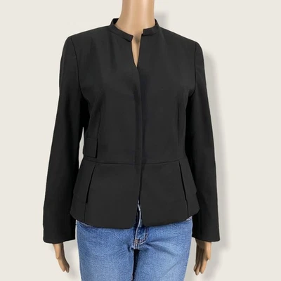 Traje Blazer Chaqueta Akris Punto Talla 8 Cremallera Lana Marrón Oscuro A Medida Ropa Profesional Foto 1 de 4