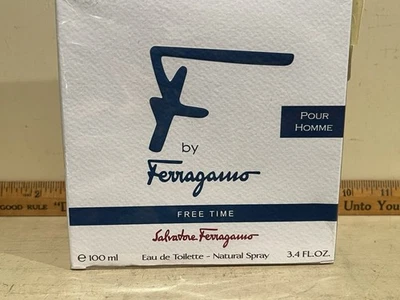 F Free Time Pour Homme Salvatore Ferragamo Hombres 3.4oz EDT Spray Sellado en Caja Foto 1 de 4