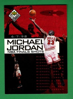 1998-99 UD Choice Vista previa Finales de la NBA #3 Michael Jordan Chicago Bulls Salón de la fama Foto 1 de 2