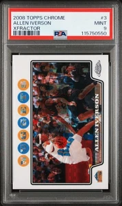 2008 Topps Chrome Xfractor Allen Iverson #3 282/288 PSA 9 - Bild 1 von 2
