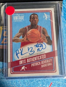 Patrick Beverley 2021 Onyx Vintage en tarjeta AUTO/AUTÓGRAFO - Imagen 1 de 2