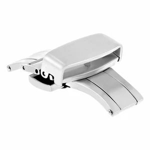 20MM DEPLOYMENT CLASP FOR BREITLING WATCH THICKER LEATHER STRAP 3.5-5.5MM SILVER - Picture 1 of 3