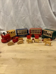 Vintage Kurt S Adler 24” Wooden Circus Train Set - Picture 1 of 9