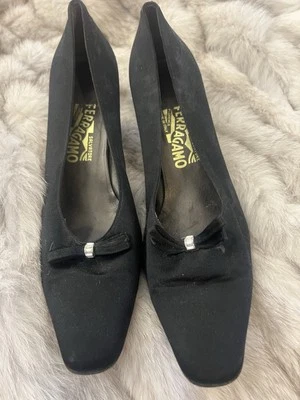 AUTHENTIC  FERRAGAMO Satin Pumps Size 11 - Image 1 of 4
