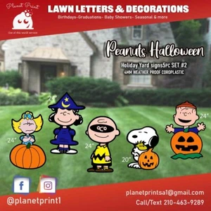 Peanuts Halloween Rasen Deko Set 5 Teile #2 - Bild 1 von 2
