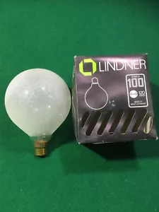 VINTAGE CRYSTAL NATURAL GLOBE BULB LINDNER GERMANY 120mm B22 100W NEW OLD STOCK - Picture 1 of 4