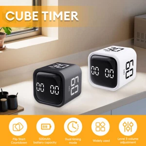 Timer cubo flip gravità sensore conto alla rovescia 5/10/30/60 minuti cucina - Foto 1 di 16