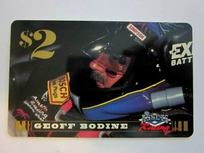 Geoff Bodine $2 Finish LIne Racing phone card, free shipping - Image 1 of 2