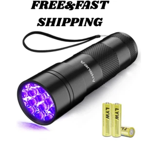Black Light UV Flashlight12 LED Urine Detector for Dog/Cat/Dry Stains & Bed Bug - Picture 1 of 9