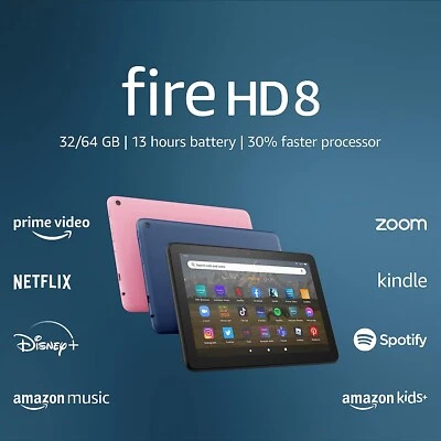2022 Release Amazon Fire HD 8 Tablet With Alexa 8” Display 32 GB (12th Gen) - Image 1 of 4