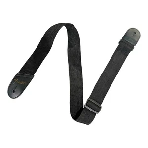 Fender Original Gold Logo Ace Style Black Guitar Strap - Picture 1 of 6
