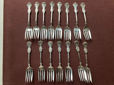 Set 15x Whiting  "DUKE OF YORK'' sterling silver salad forks, 6 1/8'', Y1900