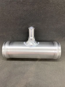 32mm x 100mm x 10mm Aluminium T-Stück Rohrverbinder - 3-Wege-Verbinder 3/8" mit Widerhaken - Bild 1 von 6