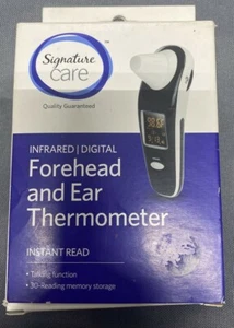 Signature Care Infrared Digital Forehead & Ear Thermometer Talking Function  - Picture 1 of 3