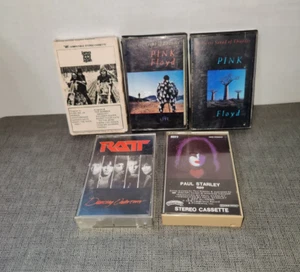 2 Pink Floyd Cassette Tapes+ Ratt, Paul Stanley-Kiss & James Gang - Picture 1 of 9