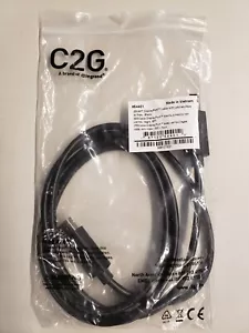 Four (4) Brand New C2G 6FT Displayport Cable w/Latches, Part #: 55401 - Picture 1 of 5