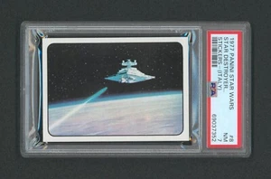 1977 Star Wars Panini Italy Stickers #8 Star Destroyer PSA 7 - Picture 1 of 2