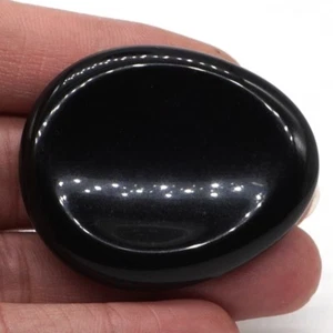 Worry Stone Natural Black Obsidian Crystal Healing Meditation Palm Stone (1pcs) - Picture 1 of 4