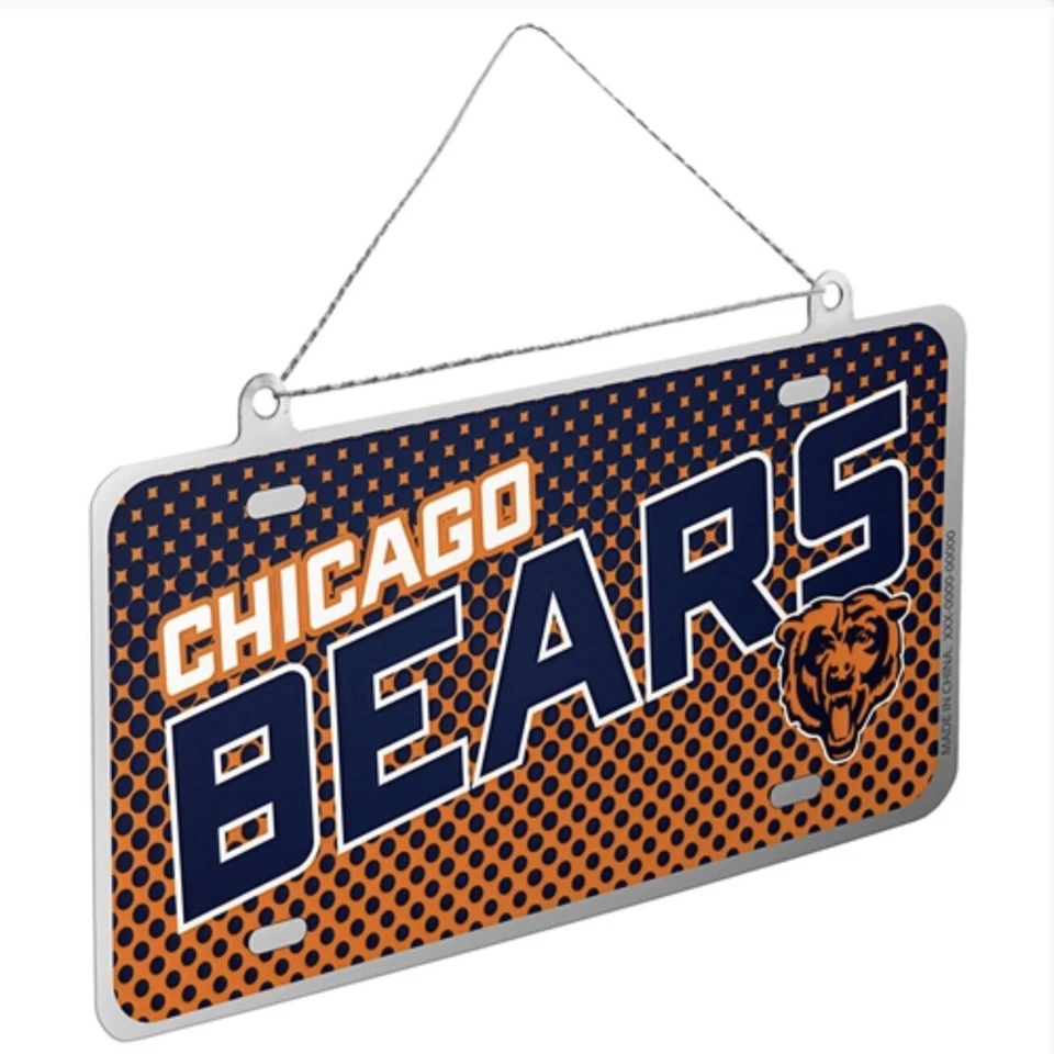 Nuevo NFL Chicago Bears Naranja Metal Placa Navidad Adorno  Foto 1 de 1