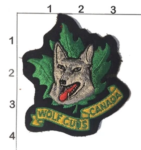 Canada Wolf Cubs Patch Boy Scouts Vintage Embroidered Felt WWII Era - Picture 1 of 1