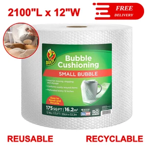Small Bubble Cushioning Wrap Roll Protecting Fragile Items 12"x150', Perforated - Picture 1 of 9