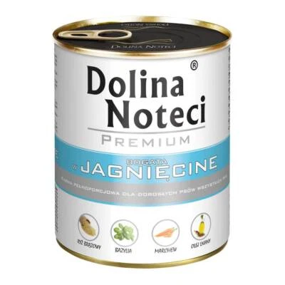 Dolina Noteci PREMIUM reich an Lamm Dose 800 g Feuchtfutter für Hunde - Bild 1 von 2