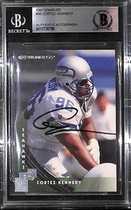 Cortez Kennedy Signed 1997 Donruss Seahawks Football Card #96 BAS COA Autograph - Picture 1 of 12