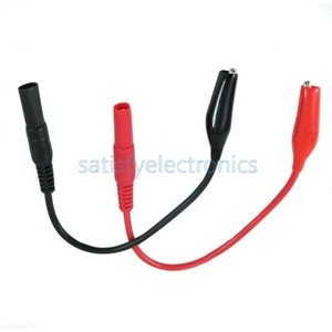 2PCS Multimeter Multi Meter Test Lead Probe Alligator Crocodile Clip for fluke - Picture 1 of 6