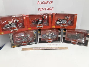 Vintage Maisto 1/18 Harley Davidson Motorcycles (6) Series 5, 6 & 9 ~ NIB - Picture 1 of 13