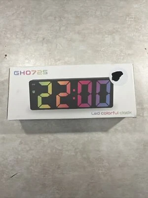 NEW Colorful LED Alarm Clock With Temperature Display - GH0725 - Image 1 of 4