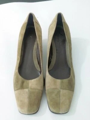 Easy Spirit Esoni Looker 泵-女式 7M 码绿色麂皮绒拼布  — 第 1/4 张图片