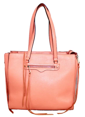 Bolso de Hombro REBECCA MINKOFF Regan Cremallera Cuero Coral Naranja Foto 1 de 4