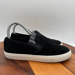 Tory Burch Shoes Womens 5.5 Jesse Black Suede Slip On Casual Walking Sneakers - Picture 1 of 11