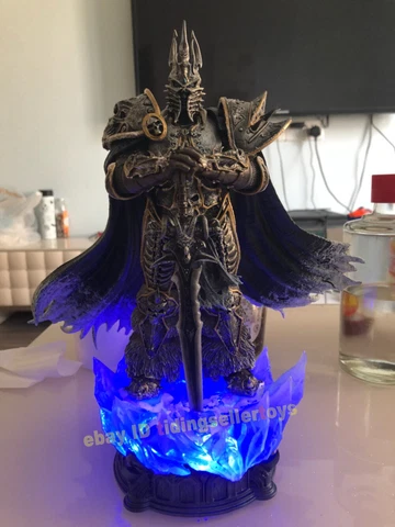 LEVIATHAN WOW Lich King Arthas Menethil Resin Figure 1/10 Scale Led Statue 12'' Cover