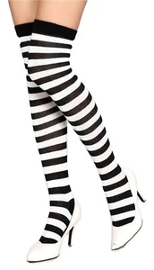 Krautwear® para mujer a rayas por encima de la rodilla medias caléndula carnaval carnaval - Imagen 1 de 15