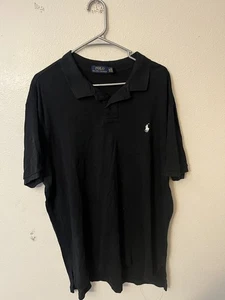 Polo Ralph Lauren Polo Negro con Poni XXL Para Hombres Ajuste Regular - Imagen 1 de 5