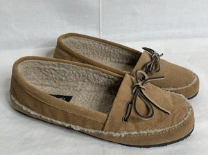 Woolrich Leather Stepstone Moc Slippers Womens 8.5-9 Brown - Picture 1 of 9
