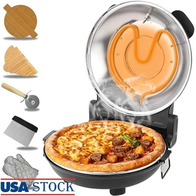 Портативная печь для пиццы 800 ̊F 12 дюймов с двойным контролем температуры и набором инструментов для выпечки - Изображение 1 из 4