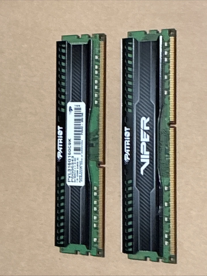 VIPER PATRIOT RAM DDR3 16GB (2x8GB) 1600MHz PVL316G160C9K - Tested - Image 1 of 1