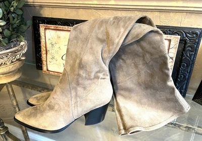 New Marc Fisher THIGH HIGH Over Knee Boots Sz 7 Tan Tall Suede Nordstrom Rack - Image 1 of 4