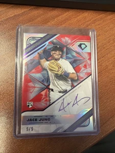 Jace Jung 5/5 Red Rookie Auto 2025 Topps Diamond Icons Baseball Card - Picture 1 of 7