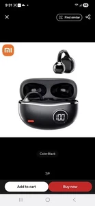 Xiaomi Bone Conduction Earphones Bluetooth 5.4 Earbuds Clip on Ear Black - Picture 1 of 4