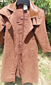 Kolonial-/Piratenbrauner Mantel Halloween/Theater/Spielkostüm Gr. Jungen Wildleder Look - Bild 1 von 5