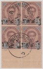 Siam Thailand King Rama V 2nd Issue Samut Prakan Thai Postmark on Surcharged 4 o