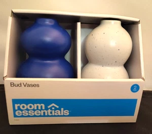 Room Essentials 2 Pack Bud Vases New in Box College Trendy Elegant Artsy - Picture 1 of 8