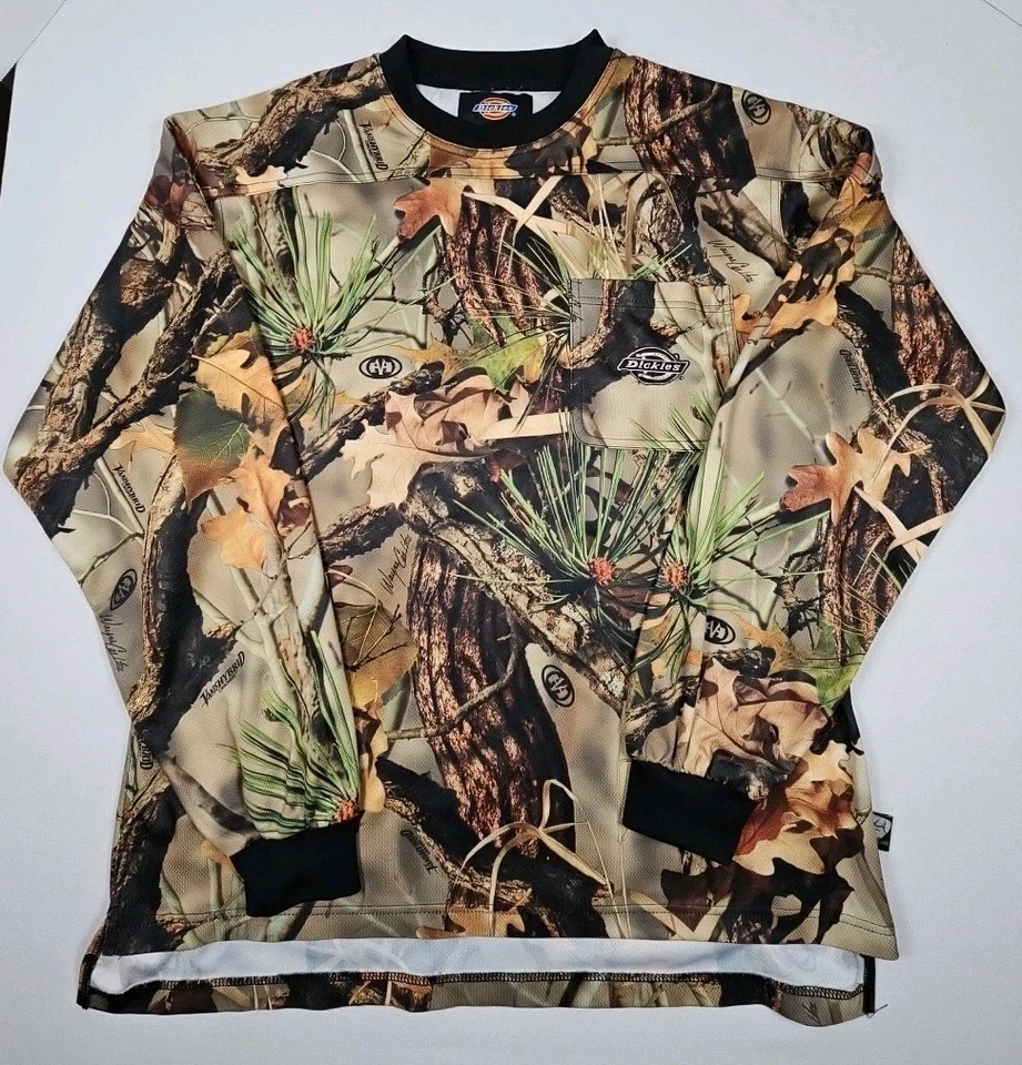 Camisa de caça masculina vintage Dickies Wayne Carlton Vanish híbrida camuflagem oeste grande - Imagem 1 de 4