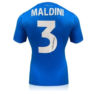 Paolo Maldini Signed Italy 2022 Home Football Shirt - Picture 1 of 5